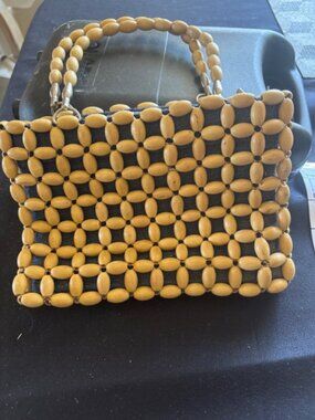 Charlotte Russe Vintage Natural Beaded Small Purse